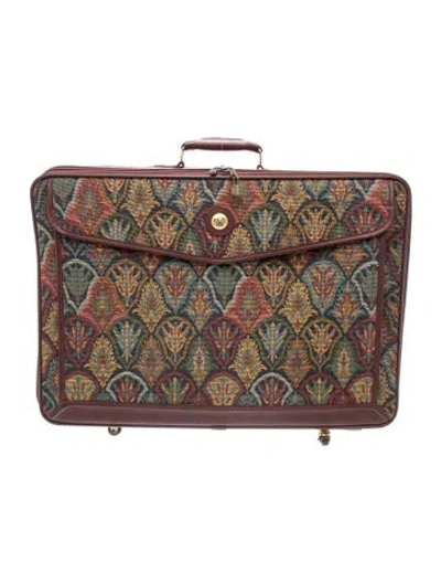 Pre-owned Diane Von Furstenberg Jacquard Suitcase In Blue