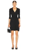 Diane Von Furstenberg Jeanne Faux-wrap Dress In 黑色