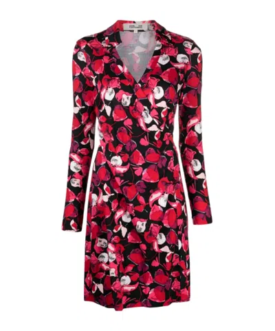 Diane Von Furstenberg Jeanne Floral-print Wrap Dress In Red
