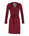Diane Von Furstenberg Jeanne Two Printed Silk Wrap Dress In Red Silk In Red