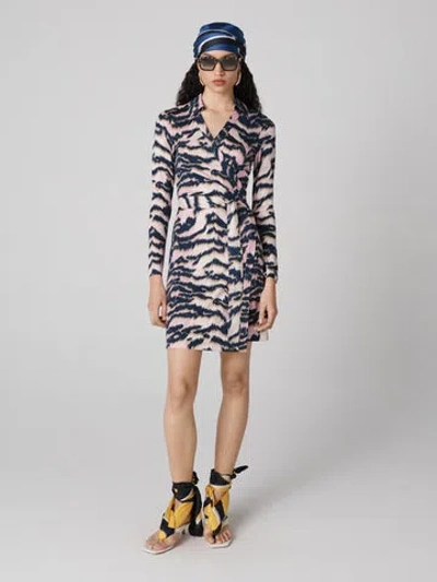 Diane Von Furstenberg Jeanne Wrap Dress In Palace Tiger Pink