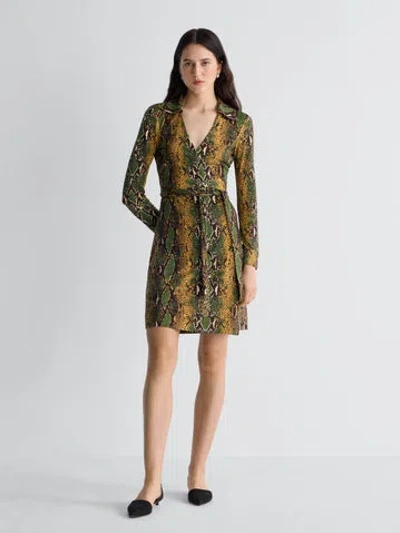 Diane Von Furstenberg Jeanne Wrap Dress In Green