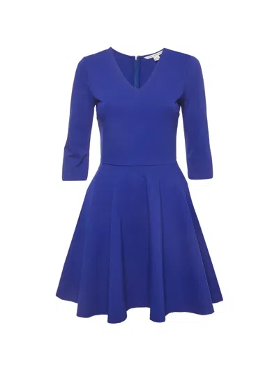Pre-owned Diane Von Furstenberg Jeannie Flared Dress In Blue