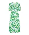 Diane Von Furstenberg Jemma Printed Crepe Midi Dress In Green