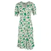 Diane Von Furstenberg Jemma Daisy Print Midi Dress In Green Viscose In Green