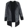Diane Von Furstenberg Jeraldine Lace Paneled Coat In Gray Merino Wool In Black