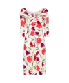 Diane Von Furstenberg Jim Ruched Floral-print Jersey Dress In White