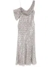 Diane Von Furstenberg Women's Joaquin Asymmetric Sequin-embellished Maxi Dress In Grey