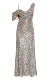 Diane Von Furstenberg Women's Joaquin Asymmetric Sequin-embellished Maxi Dress In Grey