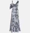 Diane Von Furstenberg Joaquin Cowl-neck Metallic Sequin Gown In Black