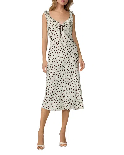 Diane Von Furstenberg Christina Polka Dot Midi Dress In Multi