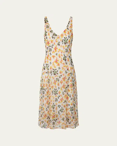 Diane Von Furstenberg Jules Shimmer Floral-print Midi Dress In Multi