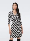 Diane Von Furstenberg New Julian Two Print Silk Wrap Dress In Chain Link Giant