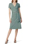 Diane Von Furstenberg Julian Silk Jersey Wrap Dress In Multi In Green