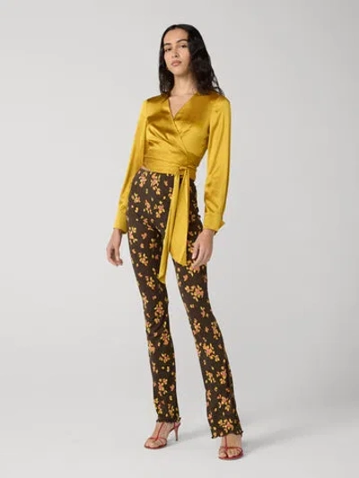 Diane Von Furstenberg Kaelin Pants In Yellow