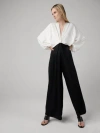 Diane Von Furstenberg Kason Plunging Wide-leg Viscose Jumpsuit In Black