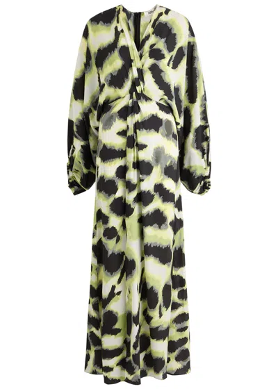 Diane Von Furstenberg Kason Tie-dyed Crepe De Chine Maxi Dress In Multicoloured