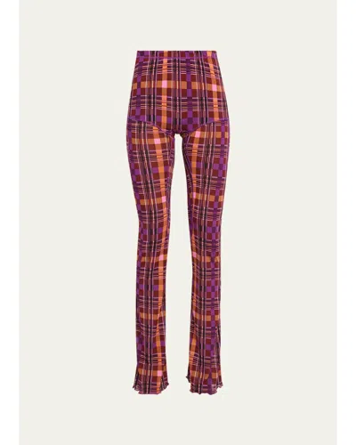 Diane Von Furstenberg Kason Twist-front Plunging Jumpsuit In Multi