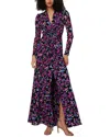 Diane Von Furstenberg Kassia Floral-print Mesh Maxi Dress In Purple
