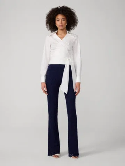 Diane Von Furstenberg Kayla Lace Pants In Blue
