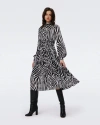 Diane Von Furstenberg Kent Tiered Zebra-print Crepon Midi Dress
