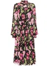 Diane Von Furstenberg Kent Printed Georgette Midi Dress In Black