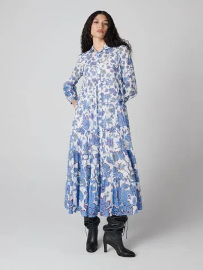 Diane Von Furstenberg Kiara Dress In Heritage Vine Degrade