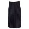 Diane Von Furstenberg Klara Pleated Stretch-knit Midi Skirt In Navy Blue Viscose In Blue