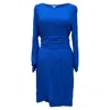 Diane Von Furstenberg Knee Length Dress In Blue Silk In Blue
