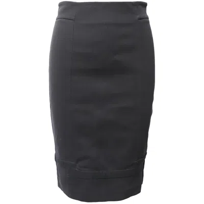 Diane Von Furstenberg Knee Length Pencil Skirt In Black Cotton