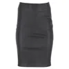 Diane Von Furstenberg Knee Length Skirt In Black Leather In Black