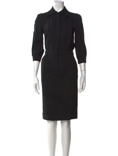 Pre-owned Diane Von Furstenberg Knee-length Dress In Black