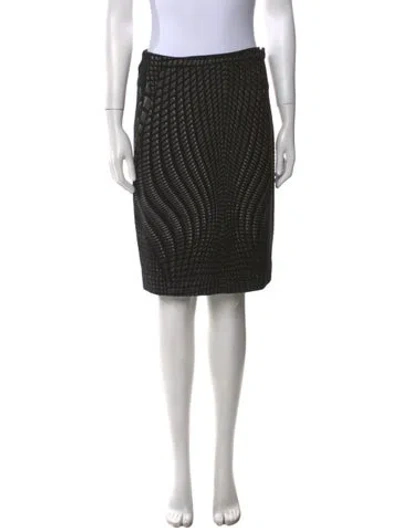 Pre-owned Diane Von Furstenberg Knee-length Skirt In Black