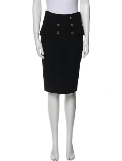 Pre-owned Diane Von Furstenberg Knee-length Skirt In Black