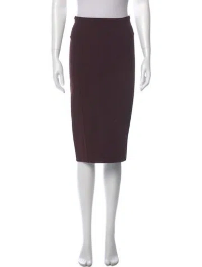 Pre-owned Diane Von Furstenberg Knee-length Skirt In Burgundy