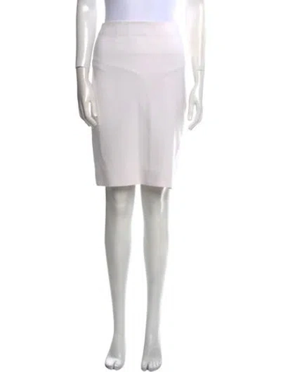 Pre-owned Diane Von Furstenberg Knee-length Skirt In White
