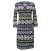 Diane Von Furstenberg Knot Print Wrap Dress In Multicolor Viscose In Multi