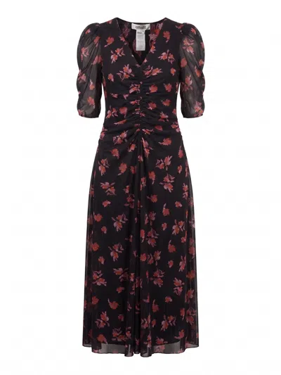 Diane Von Furstenberg Koren Short-sleeved Dress In Black