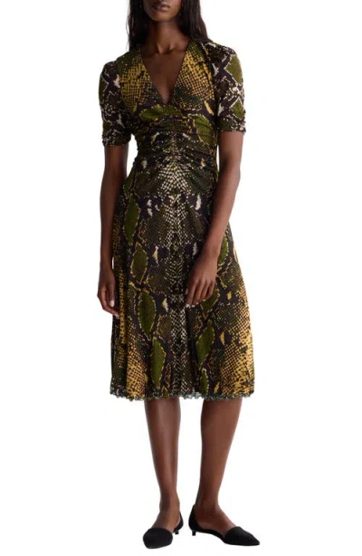 Diane Von Furstenberg Koren Reversible Mesh Dress In Black