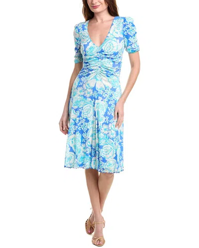Diane Von Furstenberg Koren Reversible Midi Dress In Blue