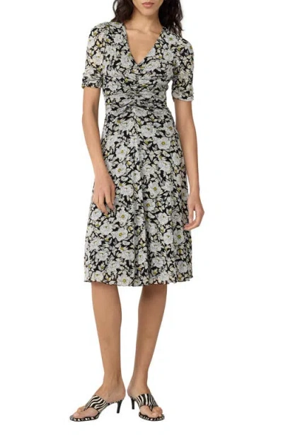 Diane Von Furstenberg Koren Reversible Ruched Mesh Dress In Multi