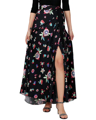 Diane Von Furstenberg Krisa Reversible Maxi Skirt In Final Act Floral Black