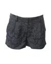 Diane Von Furstenberg Lace Casual Shorts In Black Cotton In Black