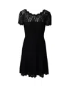 Diane Von Furstenberg Lace Dress In Black Nylon In Black