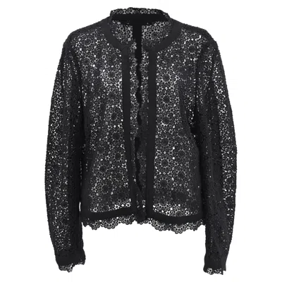Diane Von Furstenberg Lace Jacket In Black Polyester