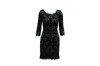 Diane Von Furstenberg Lace Long Sleeves Dress In Black Rayon In Black