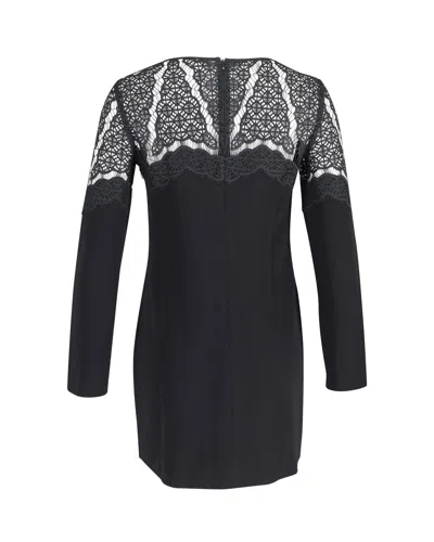 Diane Von Furstenberg Lace Mini Dress In Black Triacetate