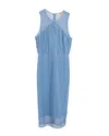 Diane Von Furstenberg Lace Sheath Dress In Sky Blue Polyester In Blue