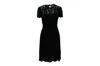 Diane Von Furstenberg Lace Short Dress In Black Cotton In Black