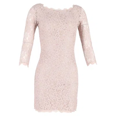 Diane Von Furstenberg Lace Zaria Dress In Pink Rayon